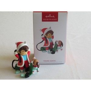 Hallmark 2022 Ornament YOUNG SANTA  1st in Young Santa Series First NIB Puppy